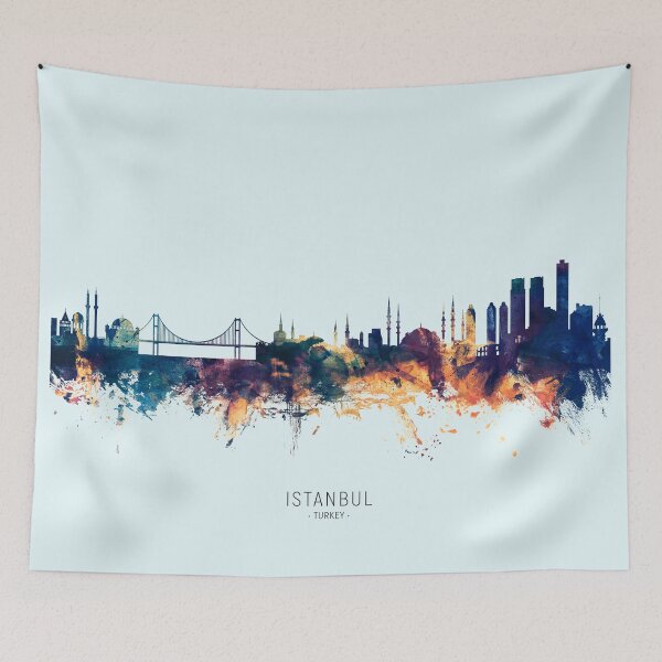 Artikelvorschau, Istanbul Turkey Skyline entworfen und verkauft von ArtPrints.