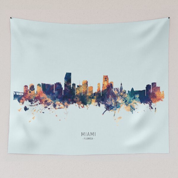 Item preview, Miami Florida Skyline designed and sold by ArtPrints.
