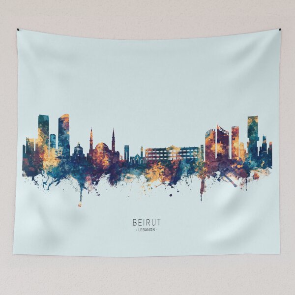 Item preview, Beirut Lebanon Skyline designed and sold by ArtPrints.
