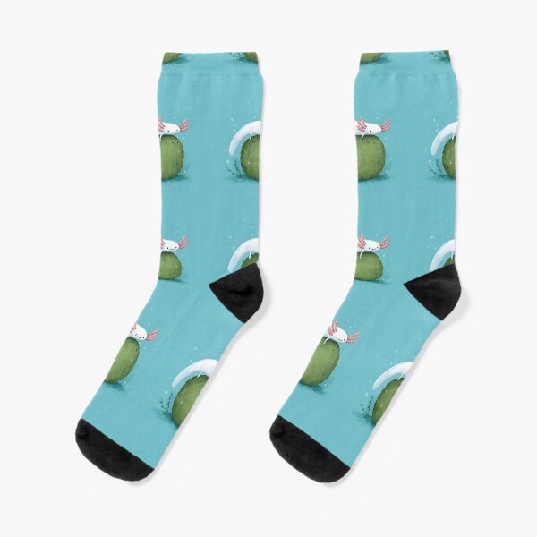 Axolotl on a Mossball Socks
