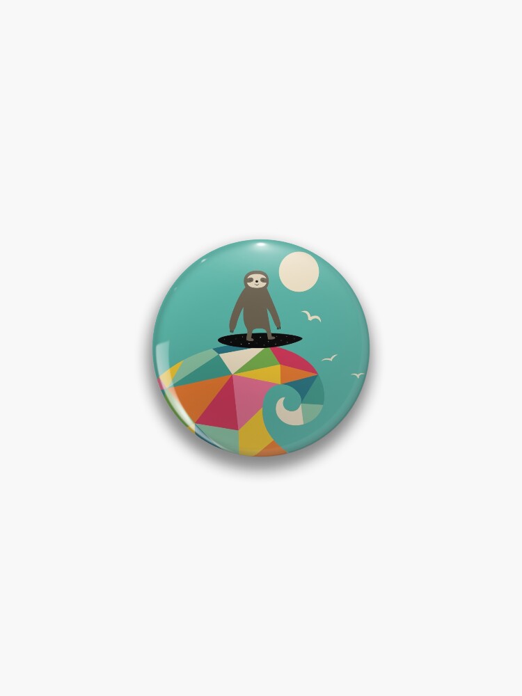 Thumbnail 1 of 3, Pin, Surfs Up designed and sold by AndyWestface.