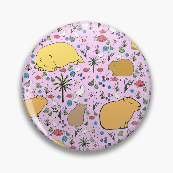 Item preview, Capybaras in Pink designed and sold by Nemki.