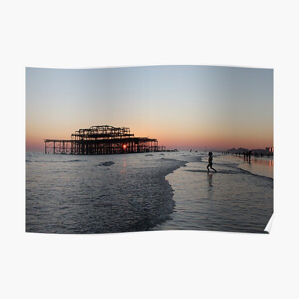 Sunset through West Pier Poster