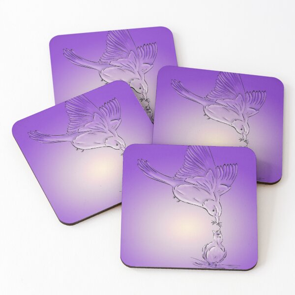Item preview, Purple bird mother and child, Happiest animals on earth designed and sold by mofdeer10.