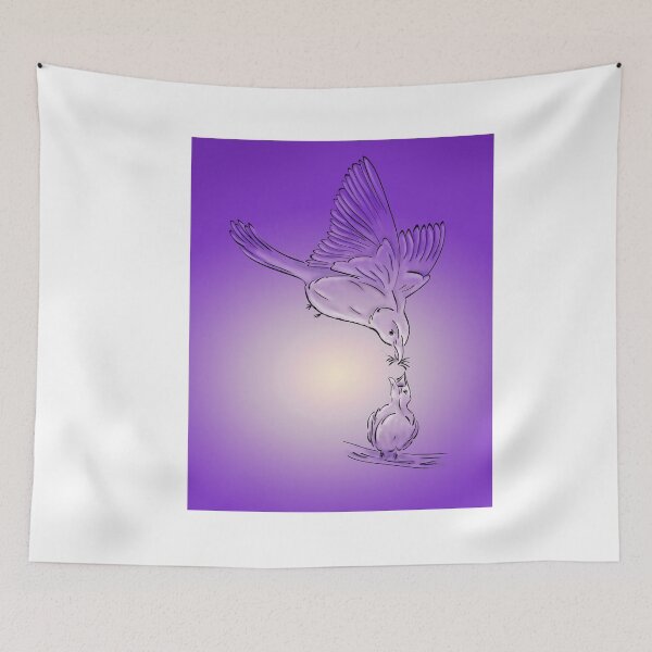 Item preview, Purple bird mother and child, Happiest animals on earth designed and sold by mofdeer10.