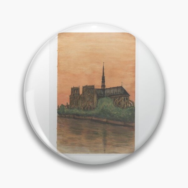 Item preview, Notre Dame Paris Art Illustration Painting designed and sold by RBEnt.