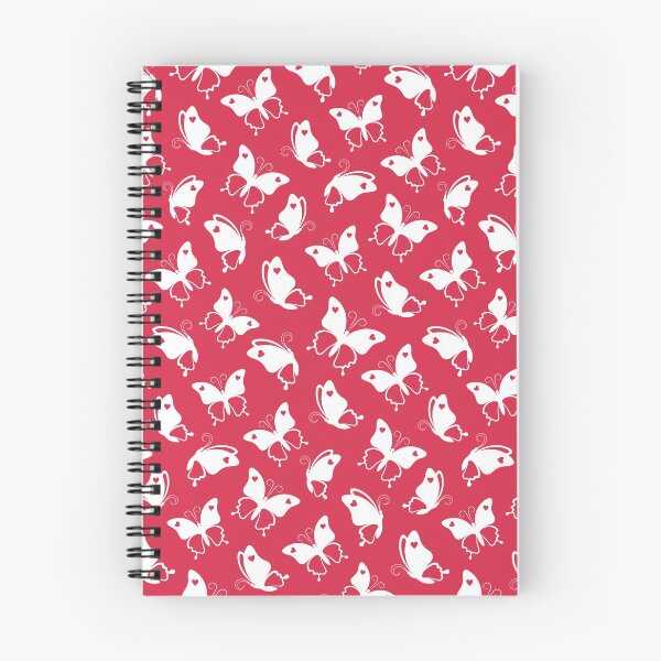 Item preview, Seamless pattern of beautiful white butterflies with a heart on a red background designed and sold by Deviser.