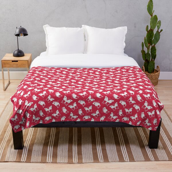 Aperçu de l'œuvre Modèle sans couture de beaux papillons blancs avec un coeur sur fond rouge créée et vendue par Deviser.