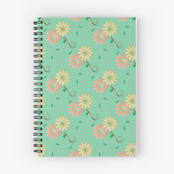 Item preview, Flower pattern on aquamarine background designed and sold by mcb-jp.