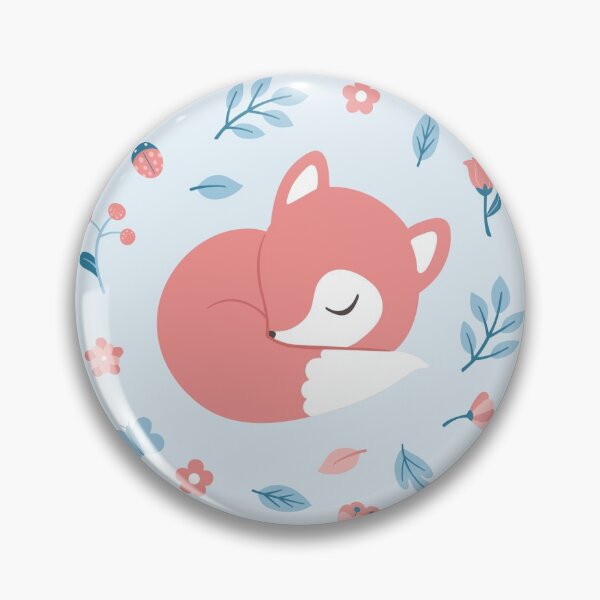 Item preview, Pattern with sleepy fox designed and sold by Domska.