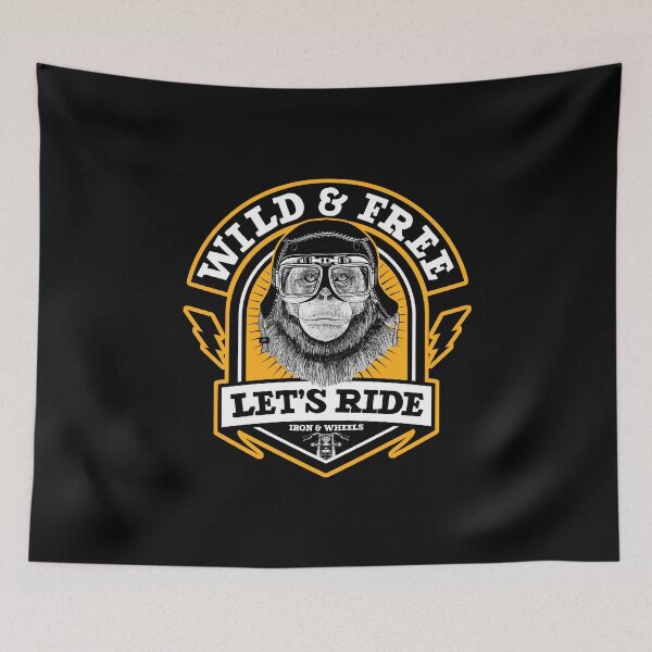 Item preview, Wild and Free Chimp designed and sold by Mo-BikeDesigns.