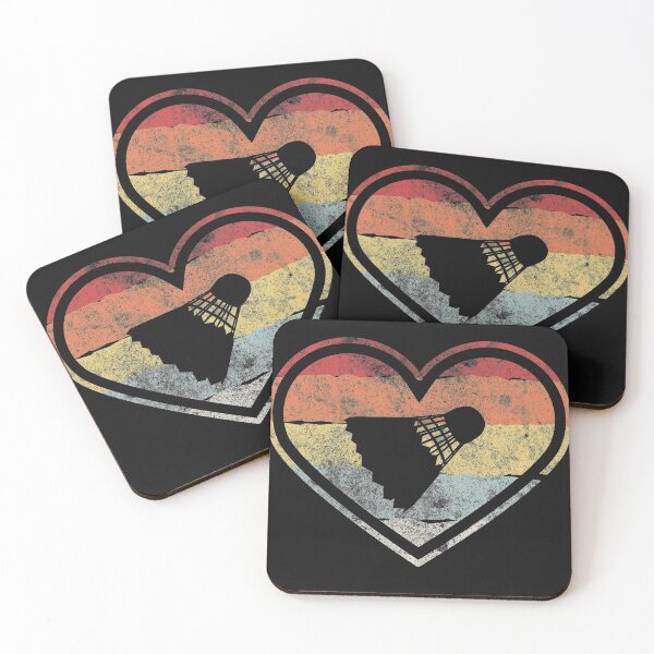 Item preview, Retro vintage badminton heart gift sport grunge designed and sold by Jelisandie.