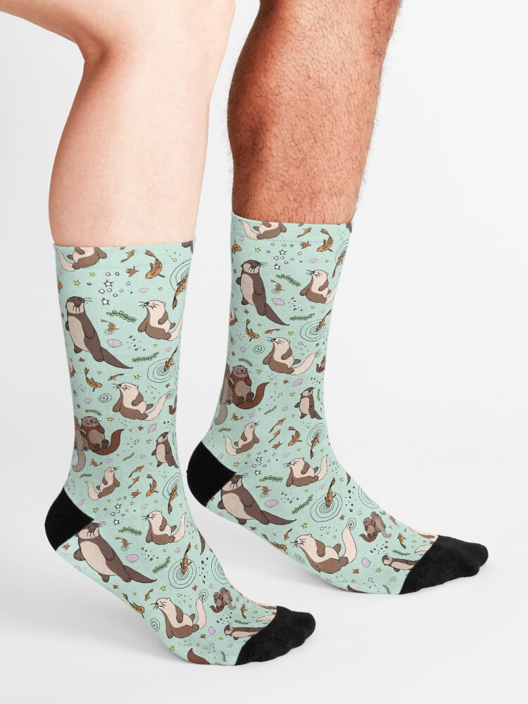 Alternate view of Otters in Blue Socks