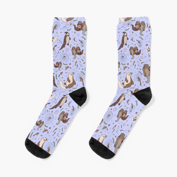 Otters in Purple Socks