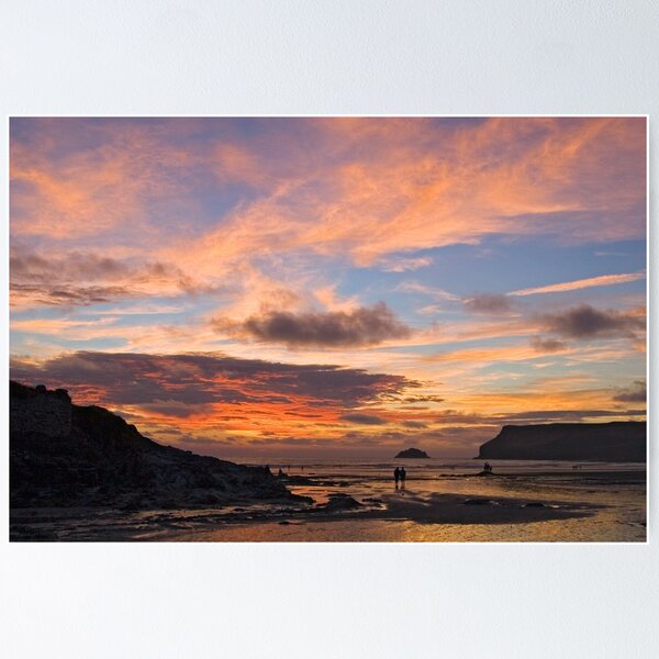 Item preview, Red end of the day at Polzeath, Cornwall designed and sold by Paul Wratislaw.