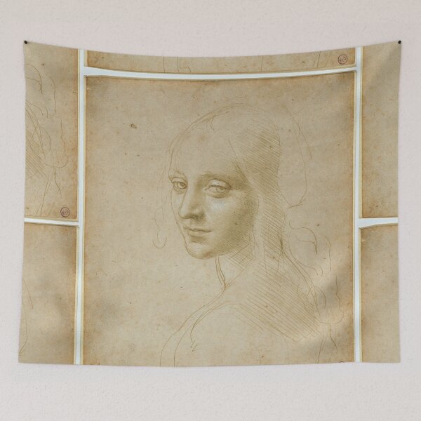 Item preview, Study of a lady by Leonardo Da Vinci designed and sold by Vintage Designs +.