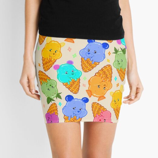 Ice Cream Bears Mini Skirt