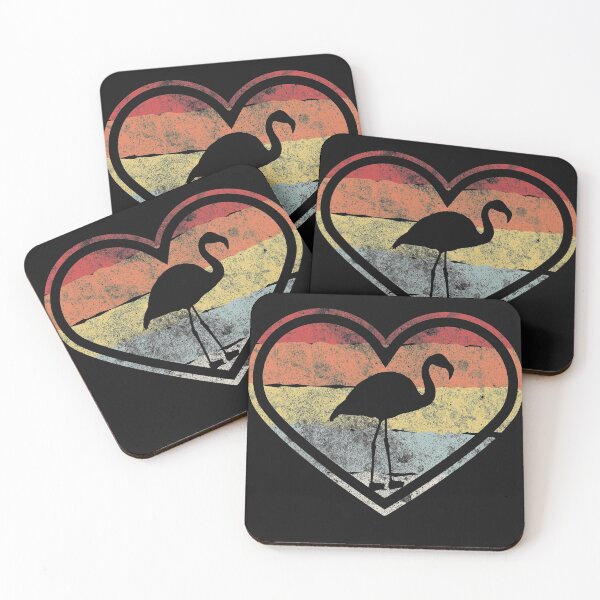Item preview, Retro vintage flamingo heart gift designed and sold by Jelisandie.