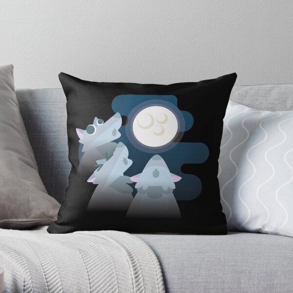 Three Wolf Moon Moon Throw Pillow
