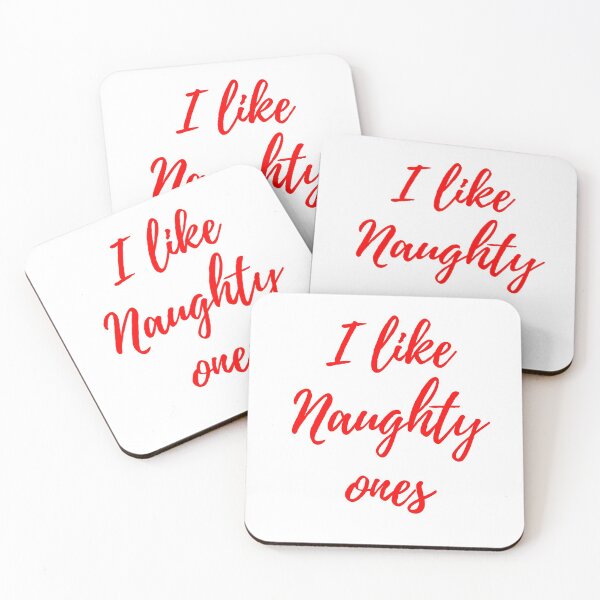 Item preview, I like naughty ones red typography designed and sold by RonaldKitama.