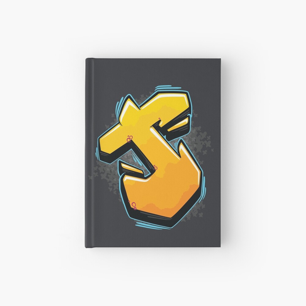 Graffiti Letter J Hardcover Journal By Namegraffiti Redbubble