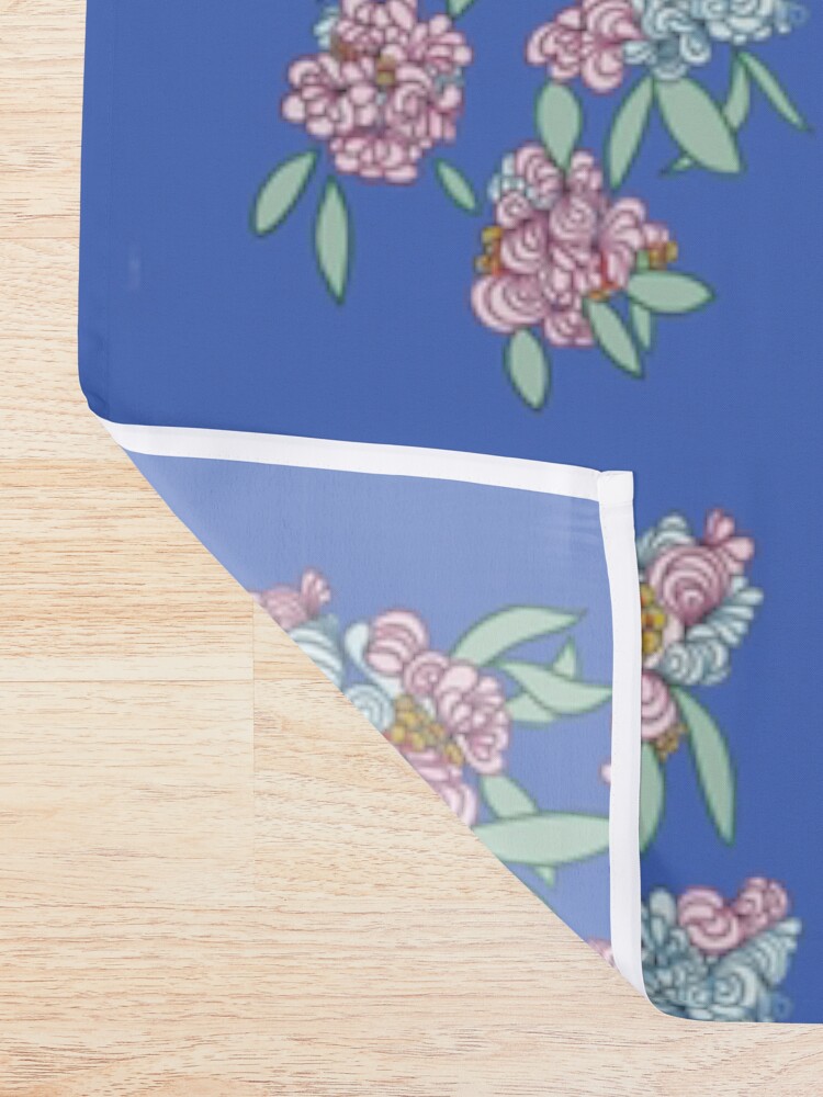 Alternate view of Elegant hand-drawn flowers. Shower Curtain