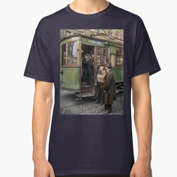 Tram conductor in Seattle not allowing passengers aboard without a mask, during the Spanish Flu in 1918 Classic T-Shirt