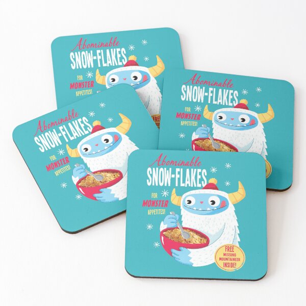 Abominable Snowflakes Coasters (Set of 4)