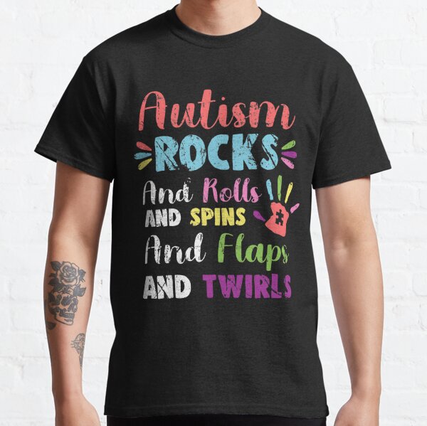 Autism Rocks and Rolls Tie Dye Unisex T-shirt Kids and 