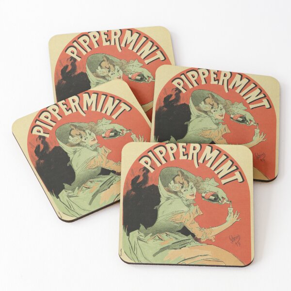 Item preview, Vintage French mint liqueur ad by Chéret designed and sold by aapshop.