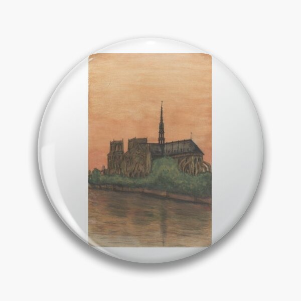 Item preview, Notre Dame Paris Art Illustration Painting designed and sold by RBEnt.