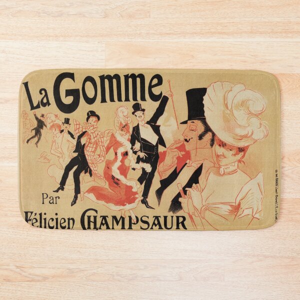 Item preview, La Gomme by Champsaur vintage belle epoque ad Jules Chéret designed and sold by aapshop.