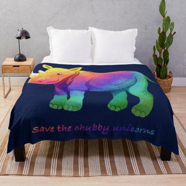 Item preview, Rainbow Rhino Chubby Unicorn designed and sold by SeraphineArts.
