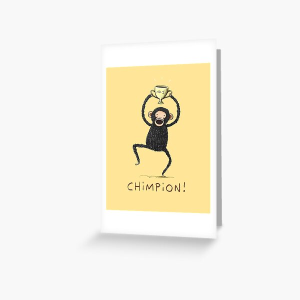 Chimpion Greeting Card