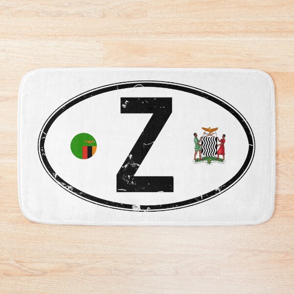 Item preview, Zambia Oval Country Code Decal designed and sold by rogue-design.