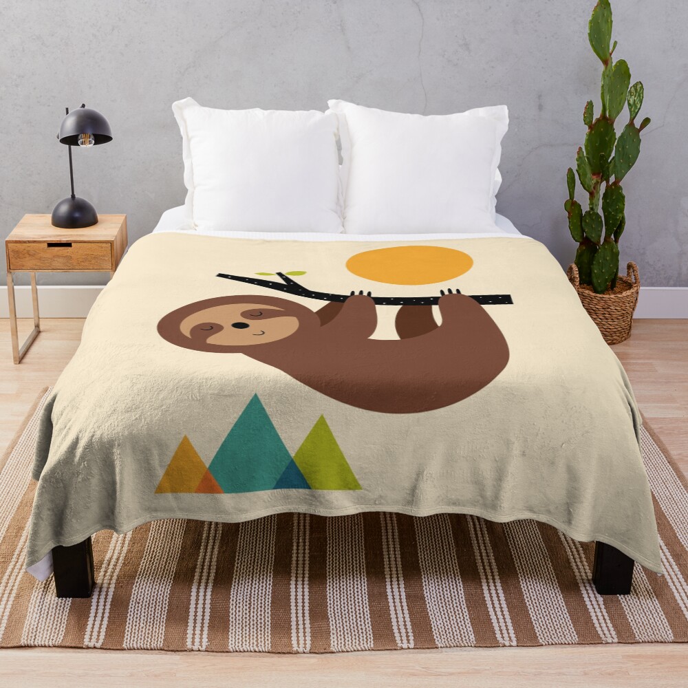 Keep Calm And Live Slow Throw Blanket