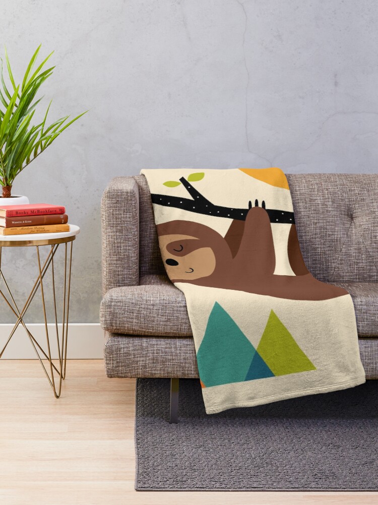 Alternate view of Keep Calm And Live Slow Throw Blanket