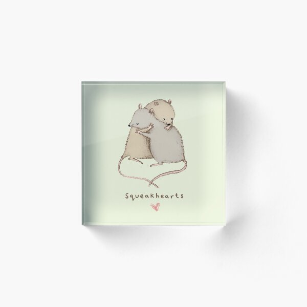 Squeakhearts Acrylic Block