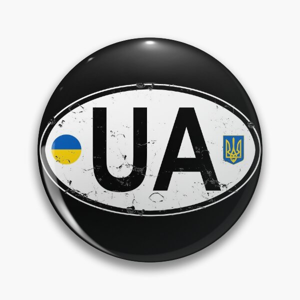 Item preview, Ukraine Oval Country Code Decal designed and sold by rogue-design.