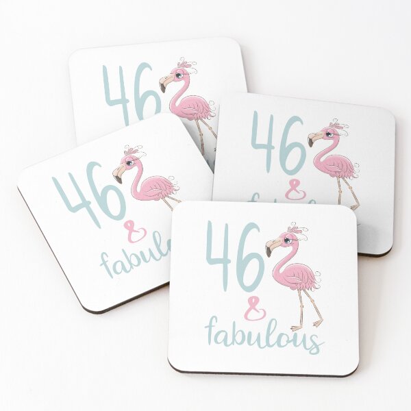 Item preview, Womens 46 Years Old Fabulous Flamingo 46th Birthday Gift Cute Bday Party Outfit designed and sold by FunnySunny T-Shirts.