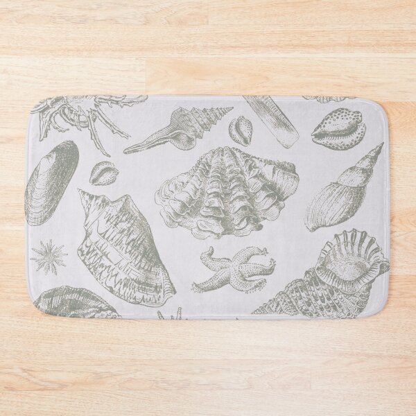 Item preview, Soft Gray Seashell Beach Shore Vintage Design designed and sold by antiqueart.