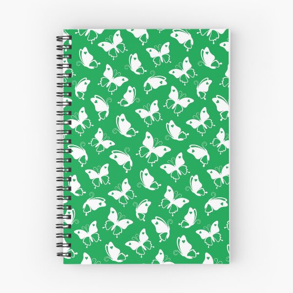 Item preview, Seamless pattern of beautiful white butterflies with a heart on a green background designed and sold by Deviser.