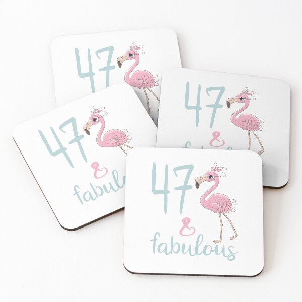 Item preview, Womens 47 Years Old Fabulous Flamingo 47th Birthday Gift Cute Bday Party Outfit designed and sold by FunnySunny T-Shirts.