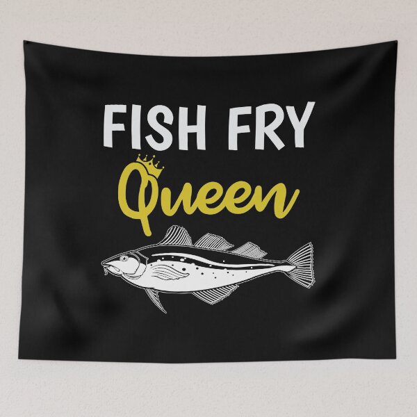 Item preview, Funny Fish Fry Queen print designed and sold by jakehughes2015.