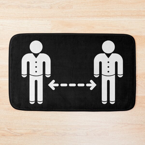 Item preview, Keep Distance! (Corona Virus / Pictogram / Icon / White) designed and sold by MrFaulbaum.