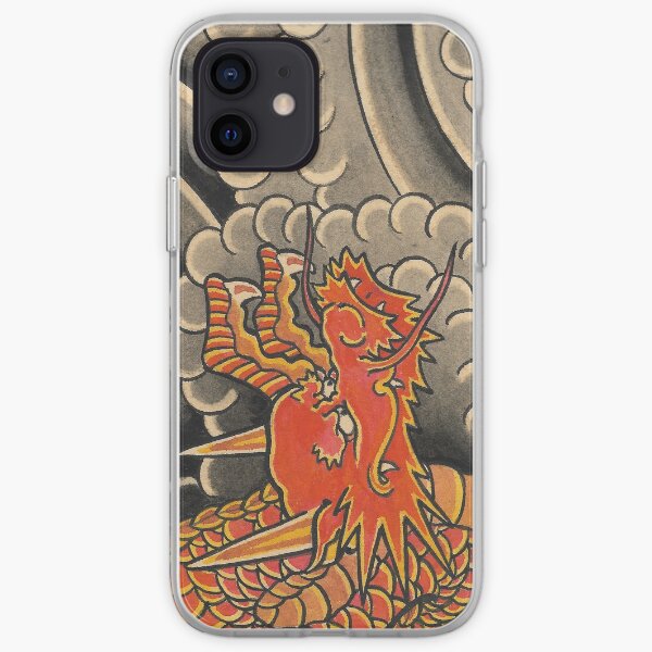 Traditional Japanese Irezumi Red Dragon iPhone Soft Case