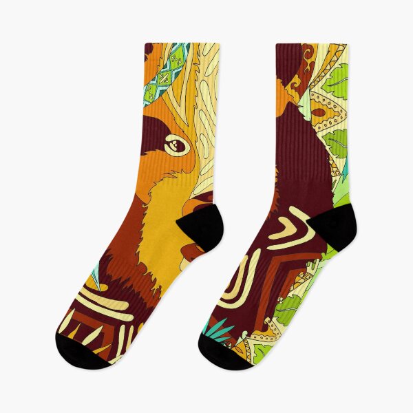 Item preview, Boho Bear with colourful patterns designed and sold by SeraphineArts.