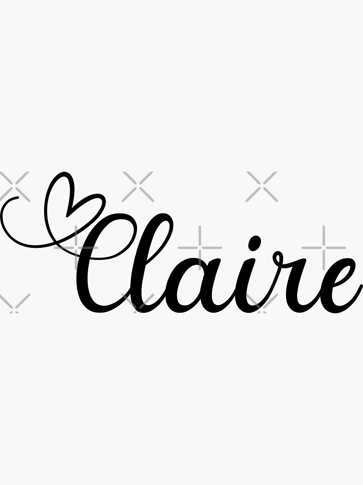 "Claire Personalized Girl Name Custom Name" Sticker for Sale by