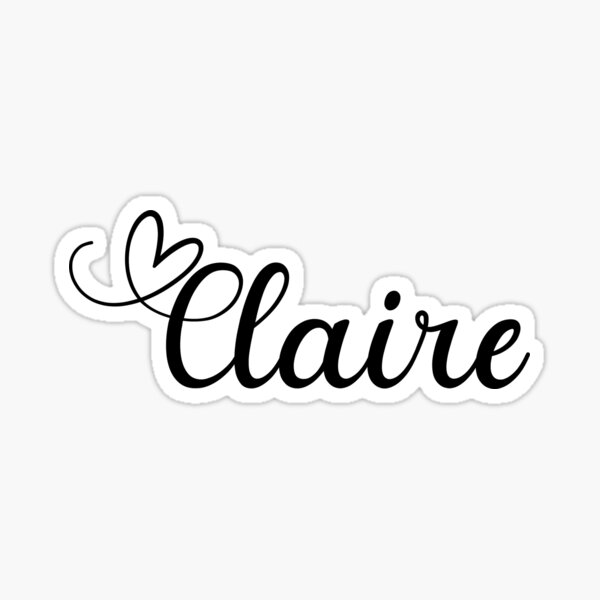 "Claire Personalized Girl Name Custom Name" Sticker for Sale by
