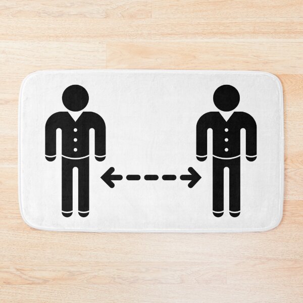 Item preview, Keep Distance! (Corona Virus / Pictogram / Icon / Black) designed and sold by MrFaulbaum.